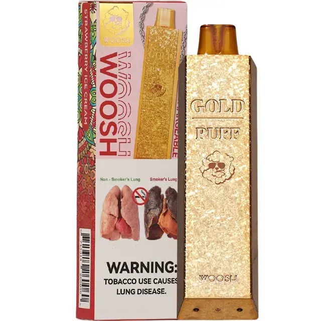 Woosh Gold Vape 9000 puffs Strawberry Icecream