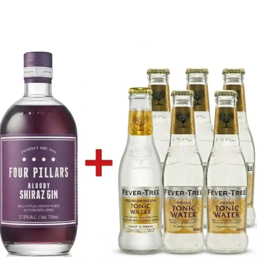 Four Pillars Bloody Shiraz 700ml + Free Fever Tree Indian Tonic Water