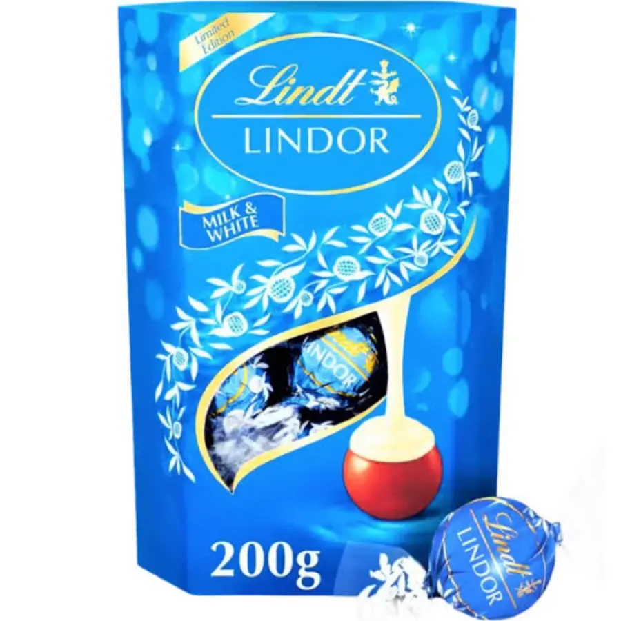 Lindt Lindor Milk & White Chocolate 200g