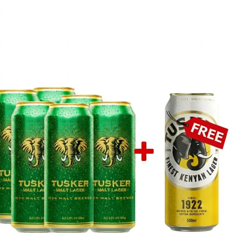 Tusker Malt 500ml Buy 6 Get 1 Tusker FREE